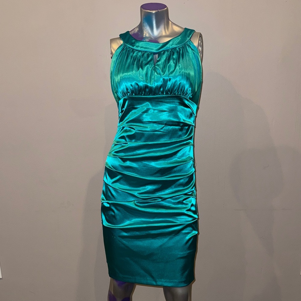 Signature by Sangria Teal Dress